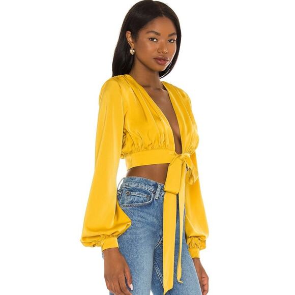 NBD Imogen Top in Golden Rod NWT Size Small - Picture 2 of 3